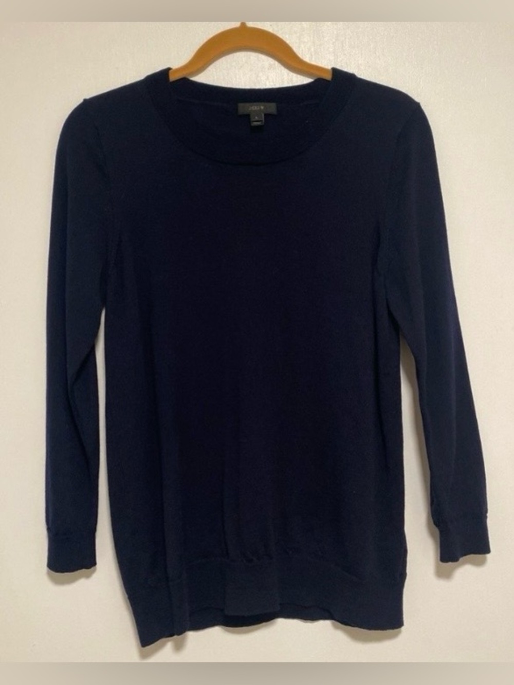 J. Crew 100% Marino Wool Midnight Blue Pullover